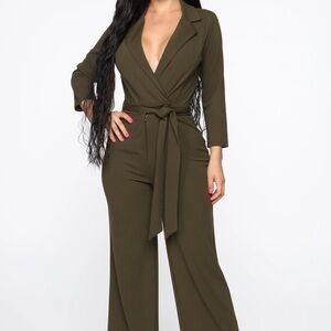 Olive Green Women's Jumpsuit